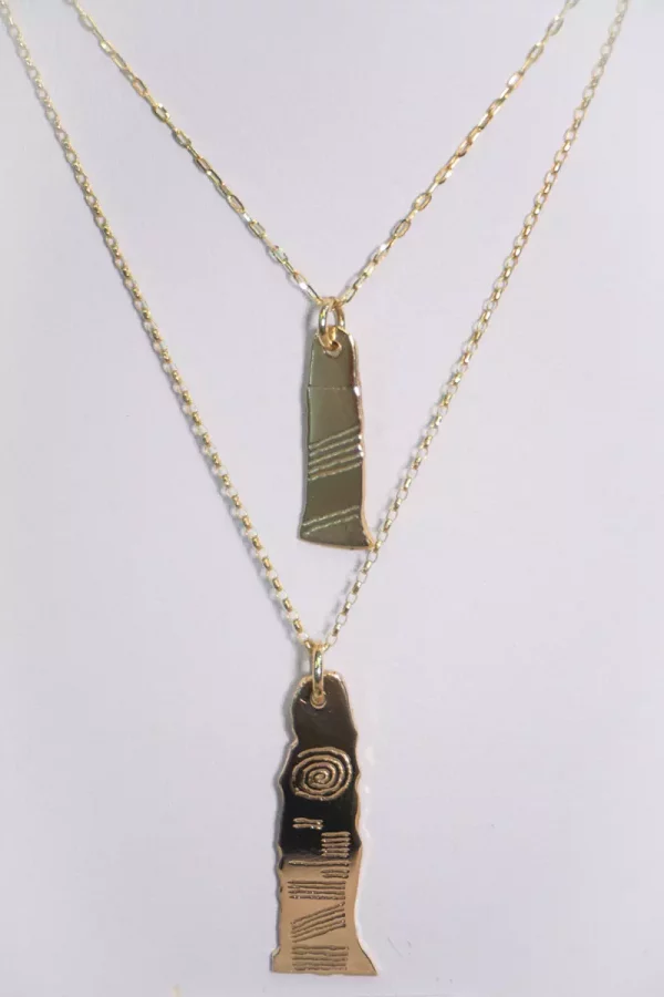 Cashel Murphy Ogham Stone Pendant (Gold) by Dingle Goldsmiths