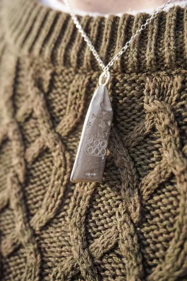 Cashel Murphy Ogham stone pendant (Silver)