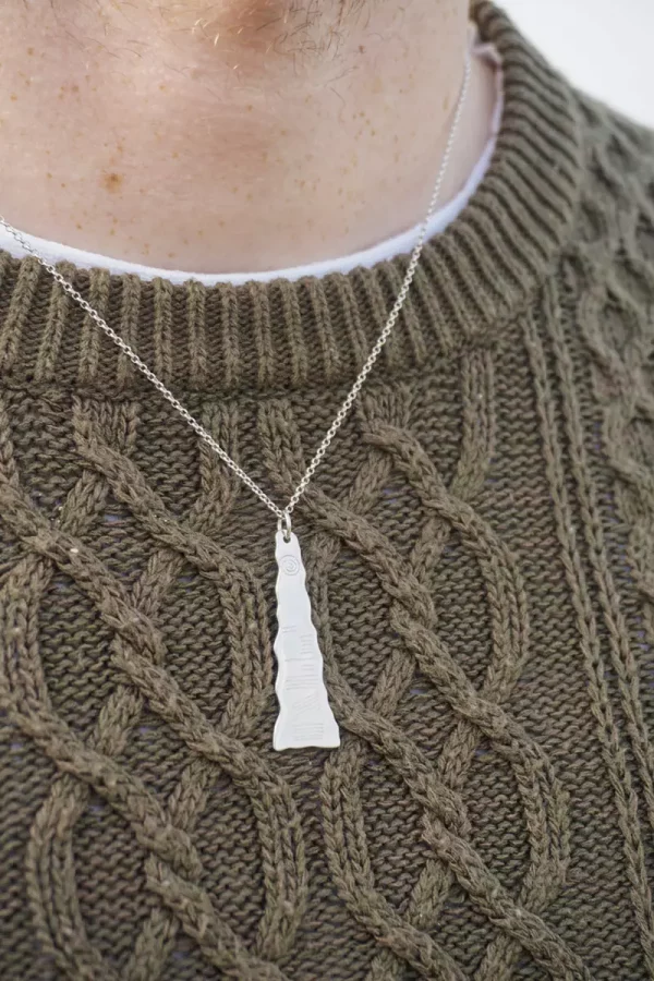 Ogham stone pendant (Silver) by Dingle Goldsmiths