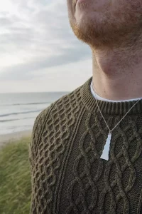 Ogham stone pendant (Silver) by Dingle Goldsmiths