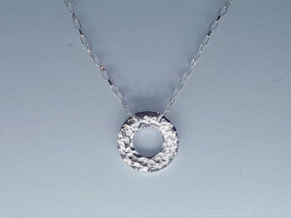 Eternity Pendant (Hammered Finish) (Silver) by Dingle Goldsmiths