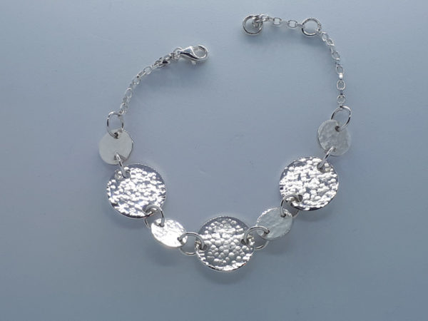 Moon Braclet (hammered finish) (Silver) by Dingle Goldsmiths